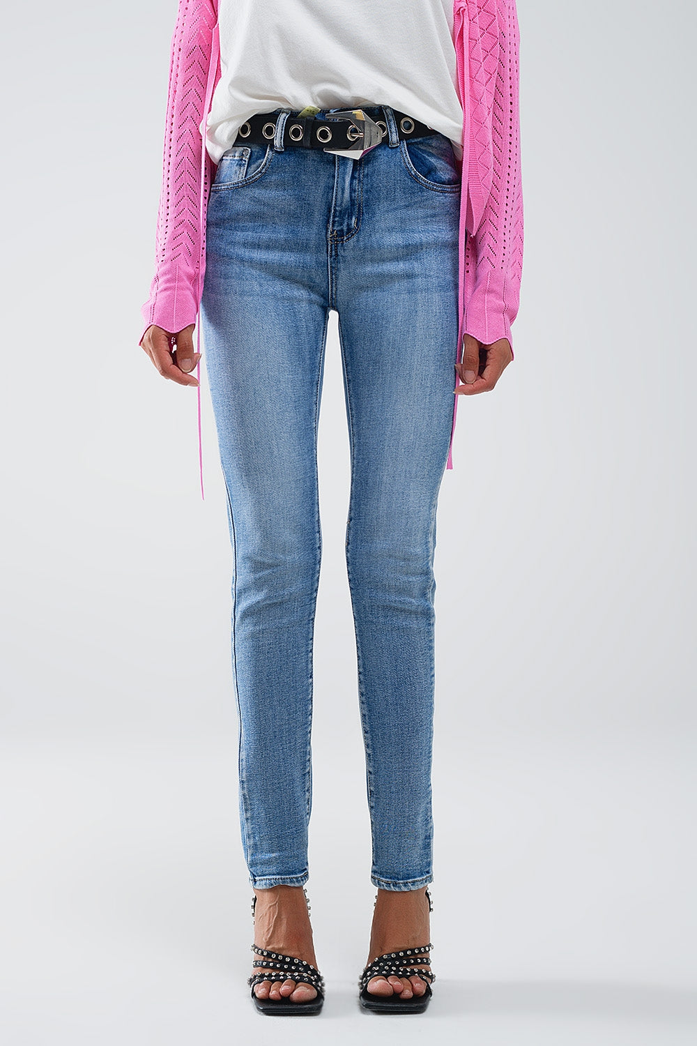 High waisted super skinny jeans in stonewash vintage blue | Just Cool Beans — jeans | the denim shop