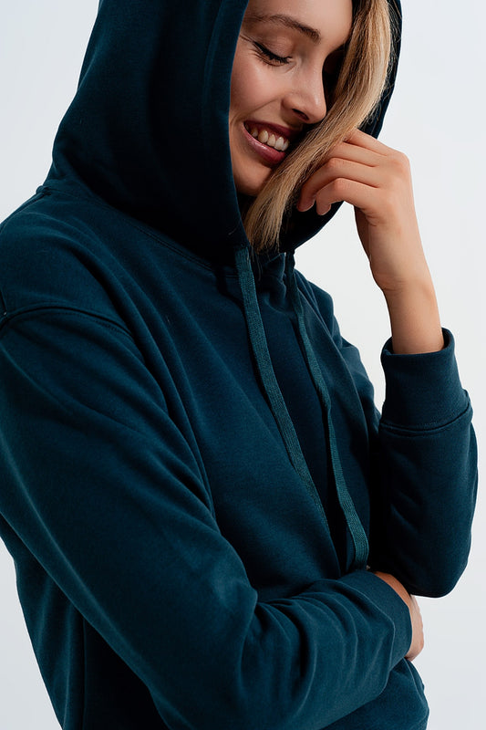 Hoodie co-ord in green | Just Cool Beans — sweaters | tops