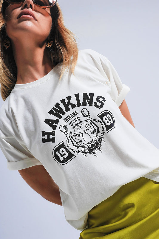 Indiana hawkins tiger short sleeve t-shirt | Just Cool Beans — tops | bottoms