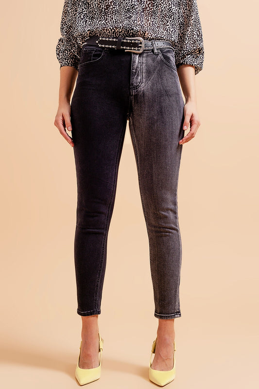 Jeans in color block grey and black | Just Cool Beans — jeans | the denim shop