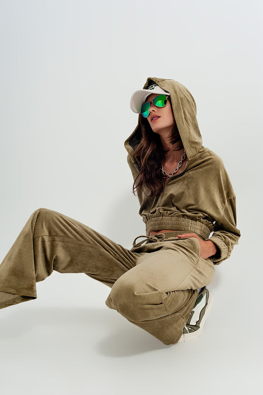 Jogger with drawstring waist in green | Just Cool Beans — pants | bottoms