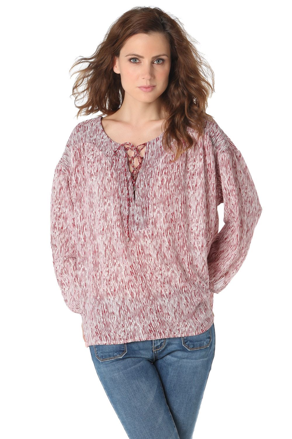 Lace up shirt with fleck | Just Cool Beans — shirts | nan