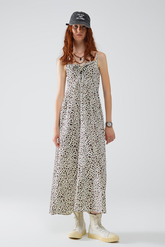 Leopard print maxi dress with knot detail | Just Cool Beans — dresses