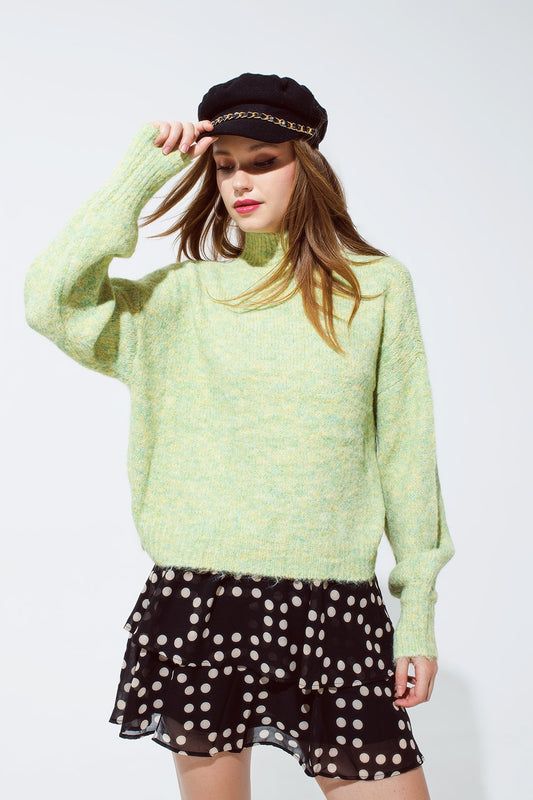 Light green soft knit sweater | Just Cool Beans — sweaters | tops