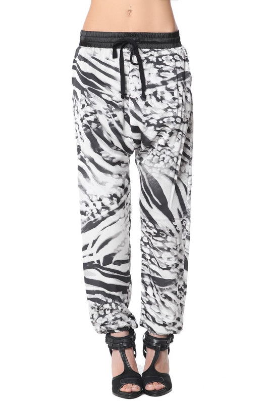 Baggy pants in gray animal print | Just Cool Beans — pants | bottoms