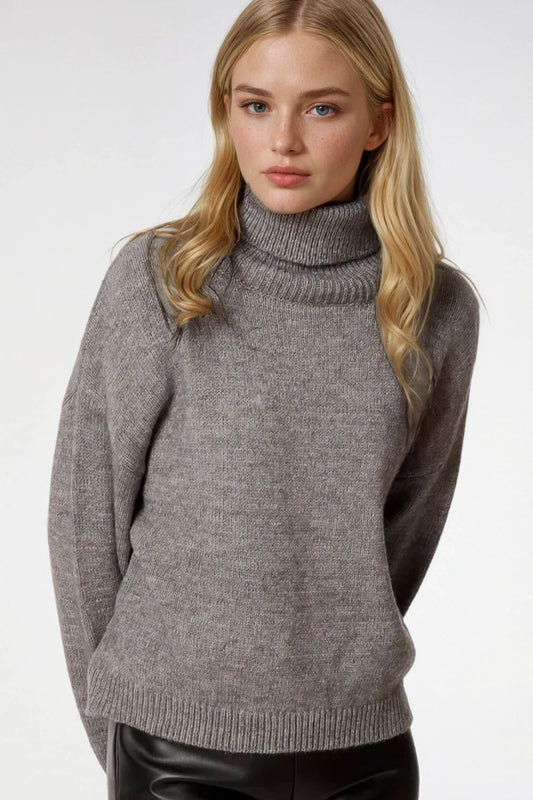 Loose grey sweater with dropped sleeves | Just Cool Beans — sweaters | tops