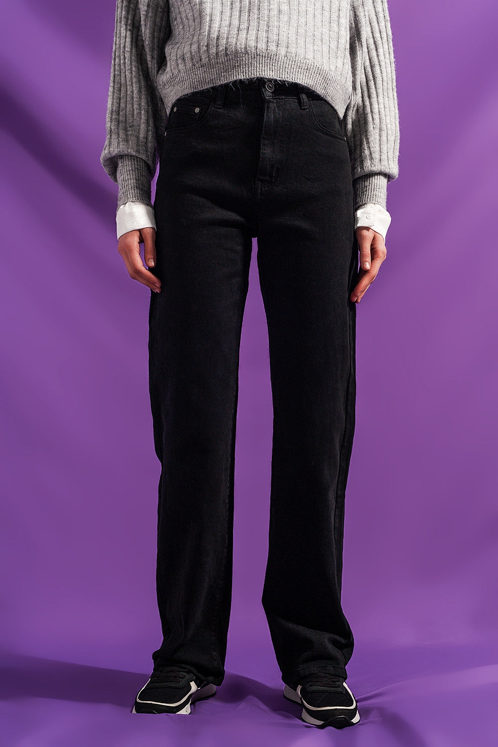 Loose straight leg jeans in washed black | Just Cool Beans — jeans | the denim shop