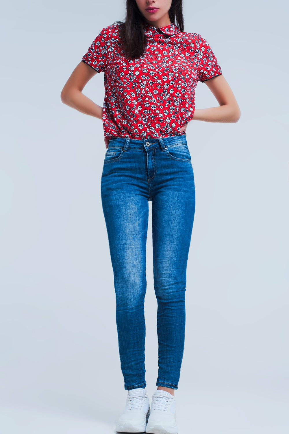 Mid wash skinny jeans | Just Cool Beans — jeans | the denim shop