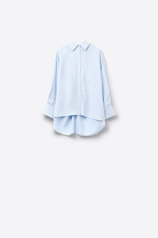 Oversized baby blue shirt with bow in the back | Just Cool Beans — shirts | nan