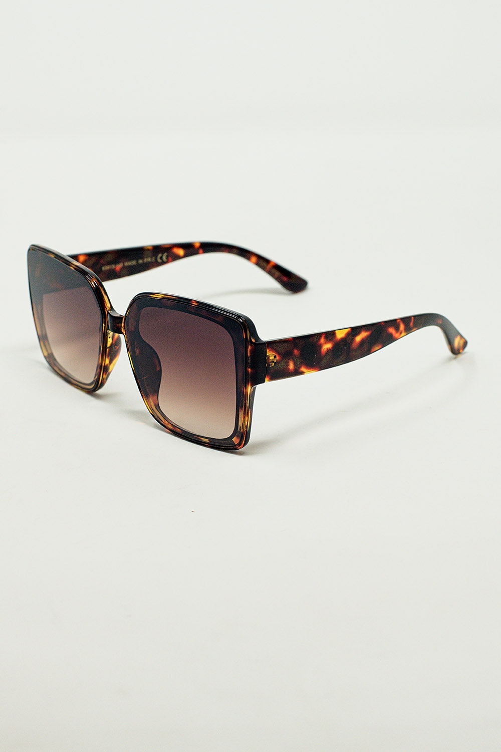 Oversized square cat eye sunglasess in brown | Just Cool Beans