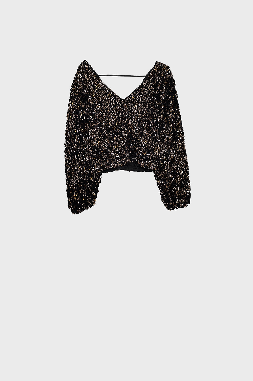 Oversized top with balloon sleeves and sequins | Just Cool Beans — shirts | tops