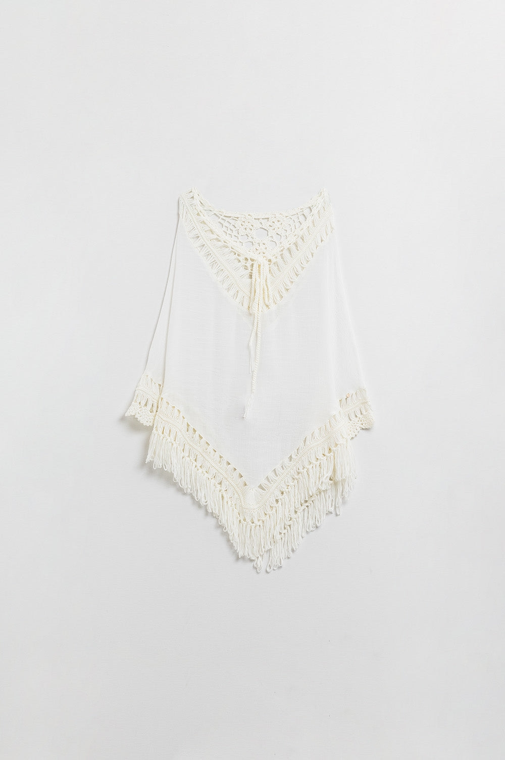 Poncho in cream | Just Cool Beans — sweaters | tops