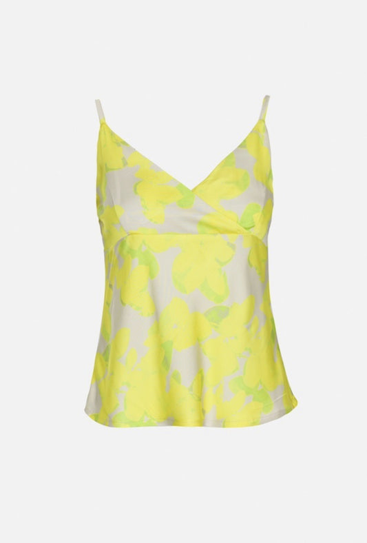Print cami top in lemon yellow | Just Cool Beans — shirts | tops