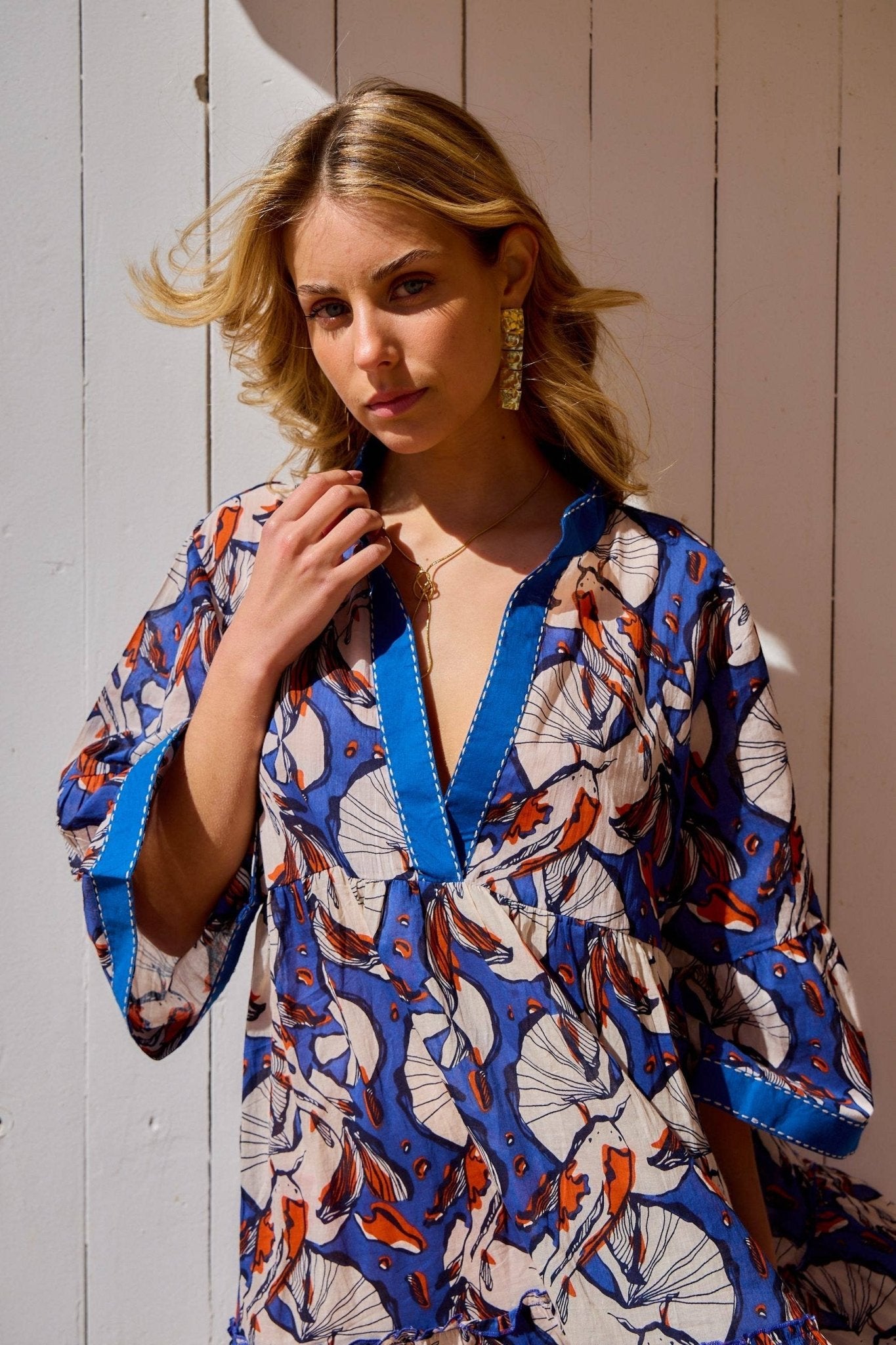 Printed Cotton Babydoll Bliss Dress - Just Cool Beans