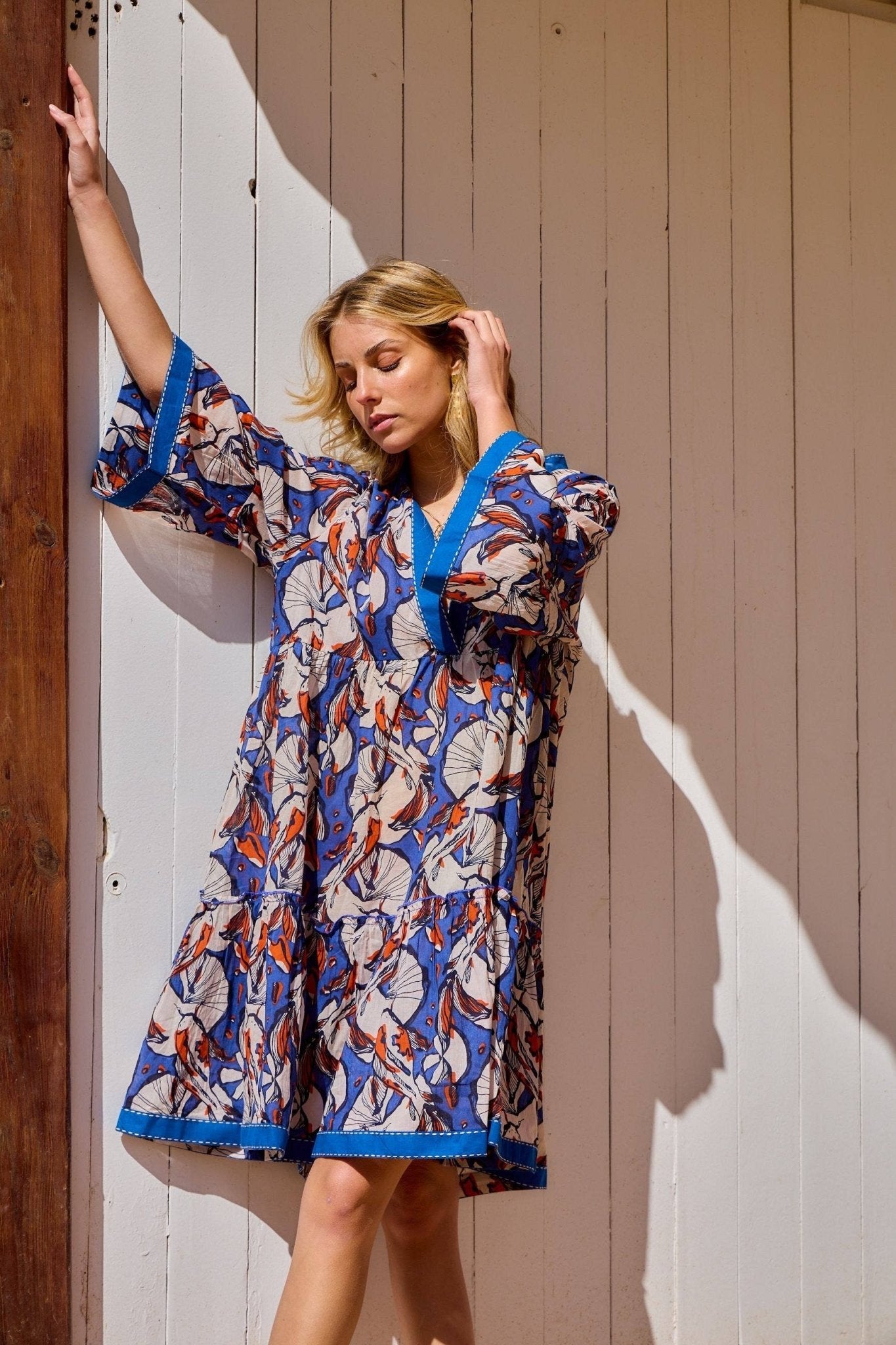 Printed Cotton Babydoll Bliss Dress - Just Cool Beans