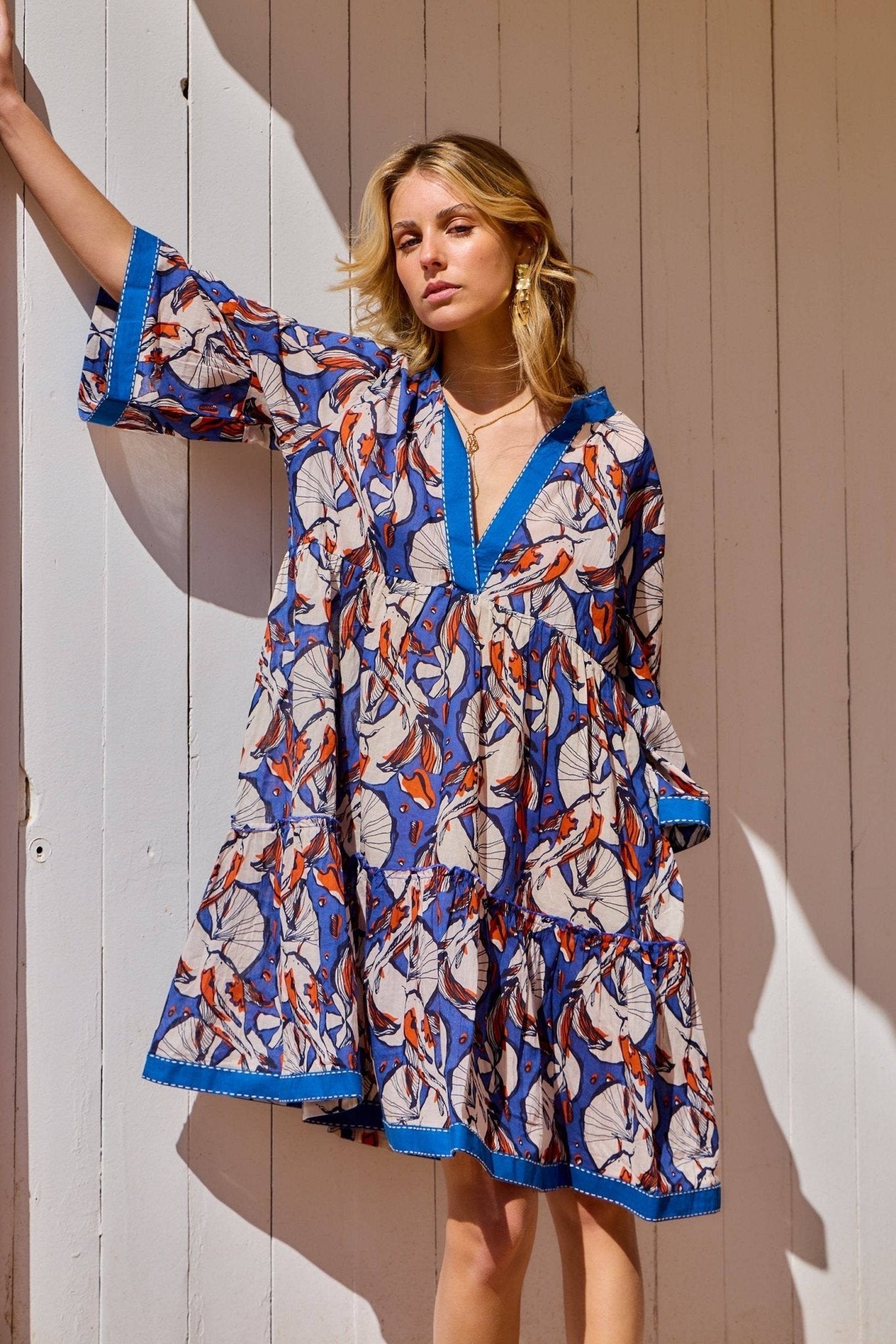 Printed Cotton Babydoll Bliss Dress - Just Cool Beans