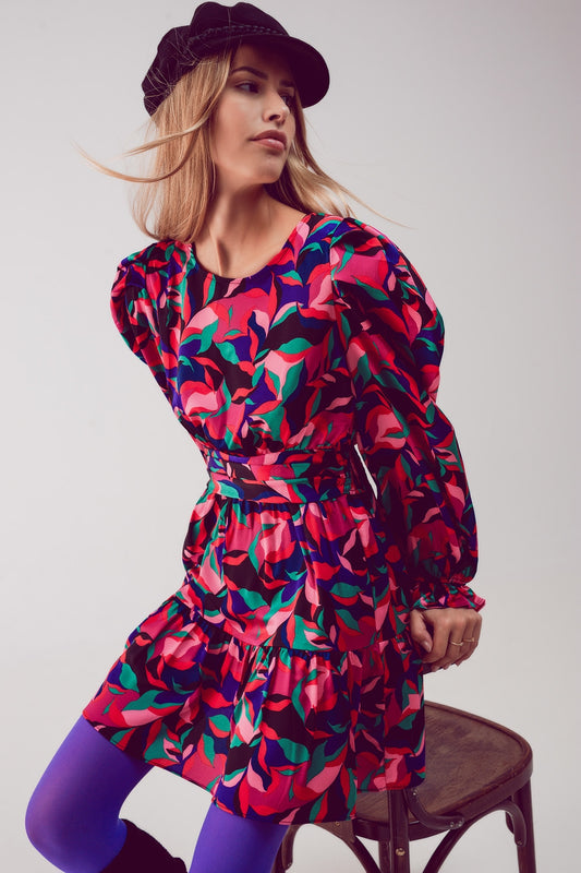 Puff sleeve mini dress in black | Just Cool Beans — dresses