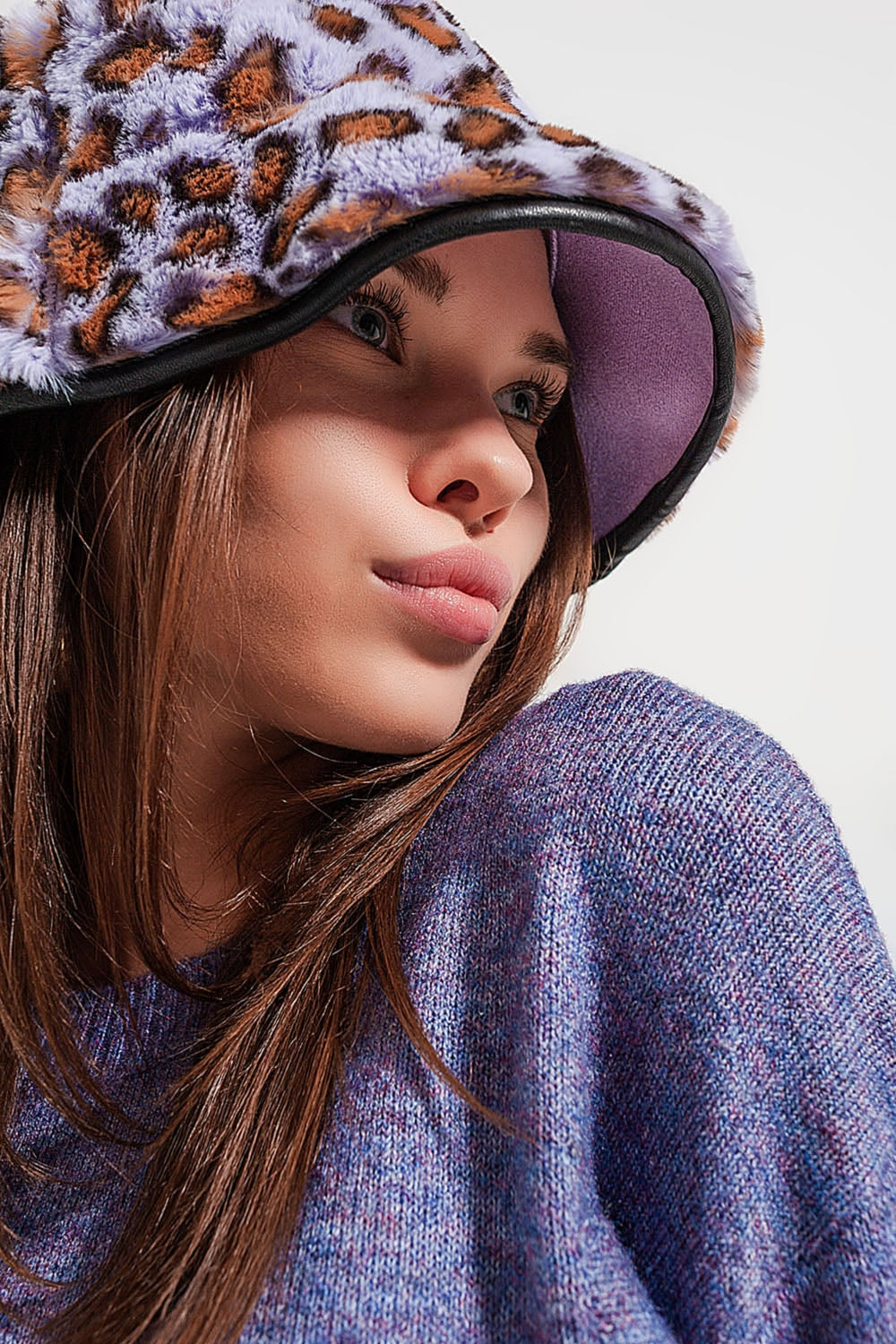 Purple bucket hat in animal print | Just Cool Beans