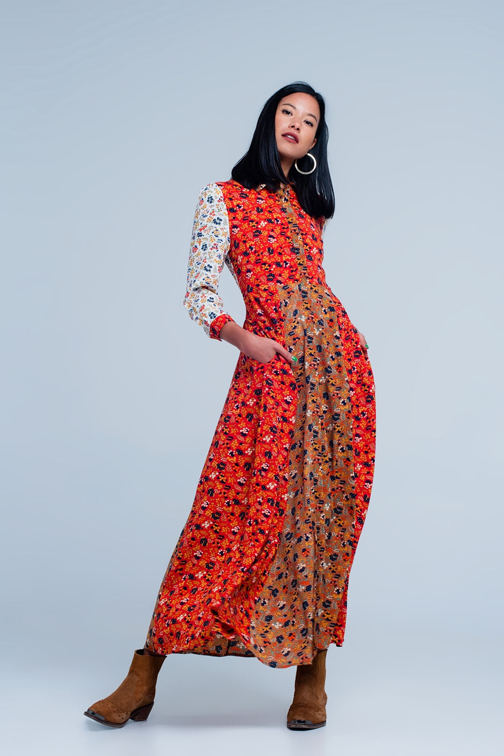 Red floral dress | Just Cool Beans — dresses