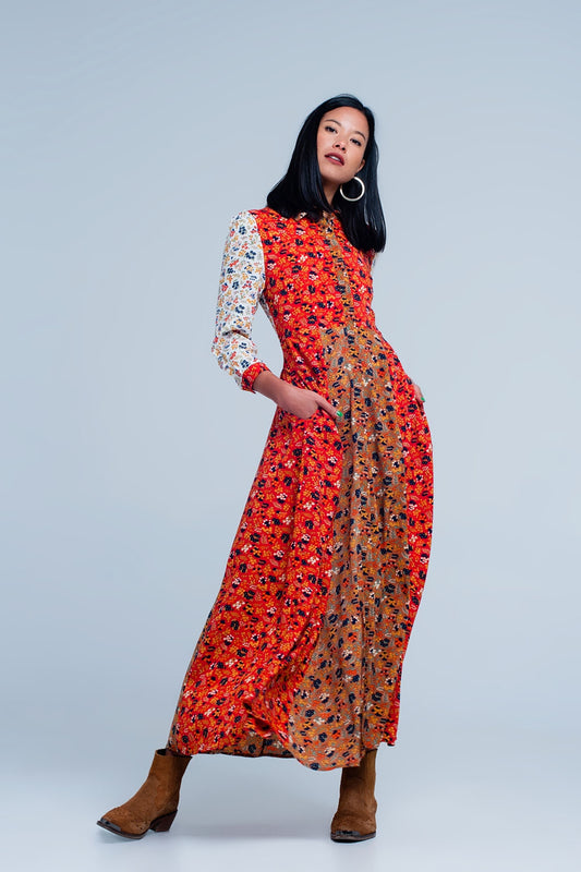 Red floral dress | Just Cool Beans — dresses