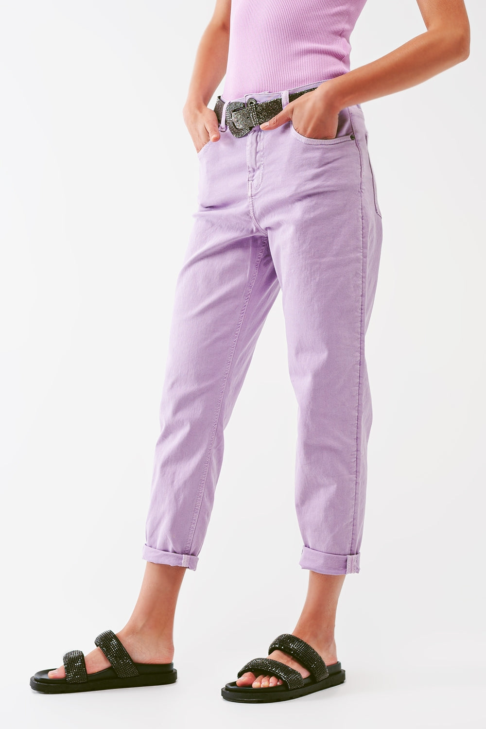 Relaxed basic jeans in purple | Just Cool Beans — jeans | the denim shop