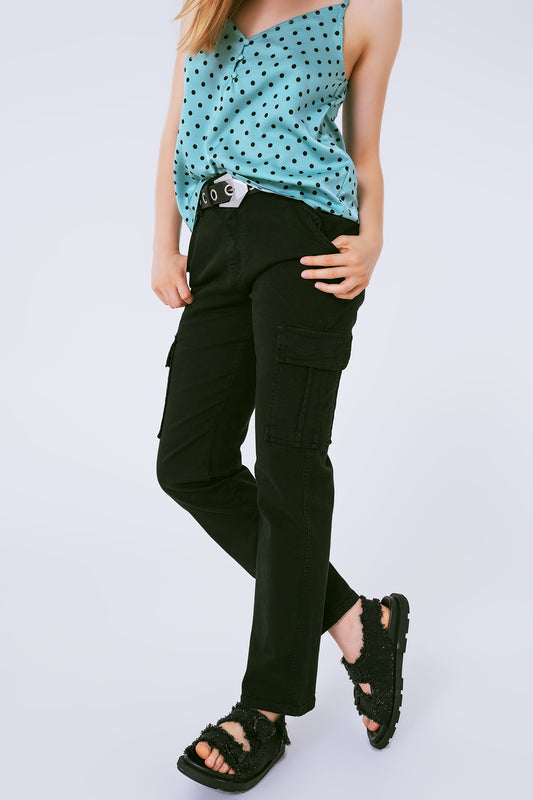 Relaxed cargo pants in black | Just Cool Beans — jeans | bottoms