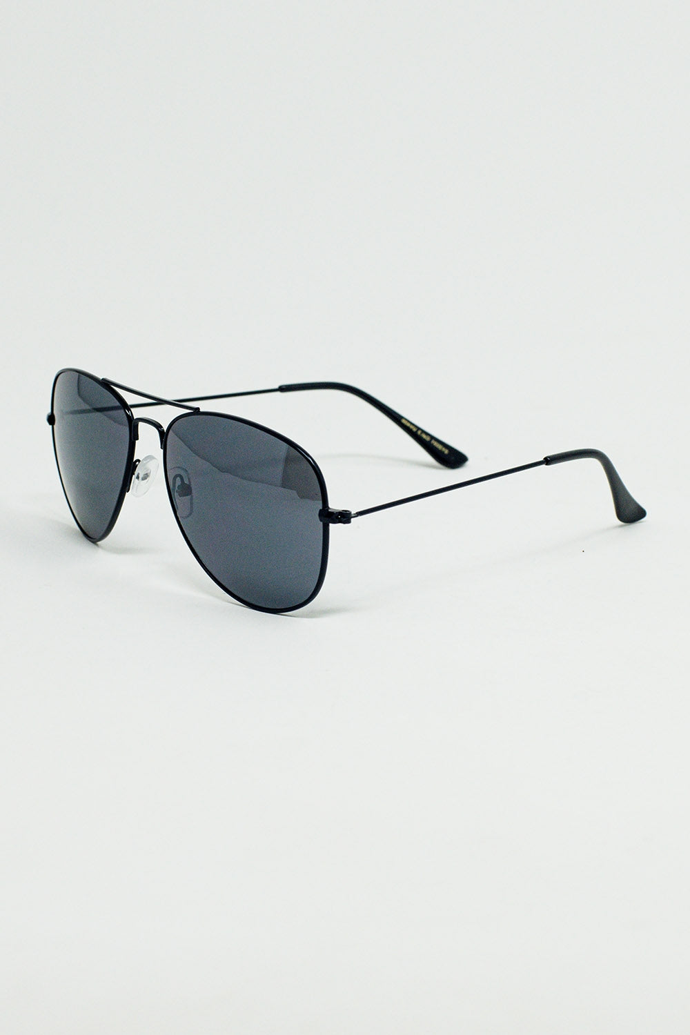 Retro aviator sunglasseswith smoke lense in black | Just Cool Beans