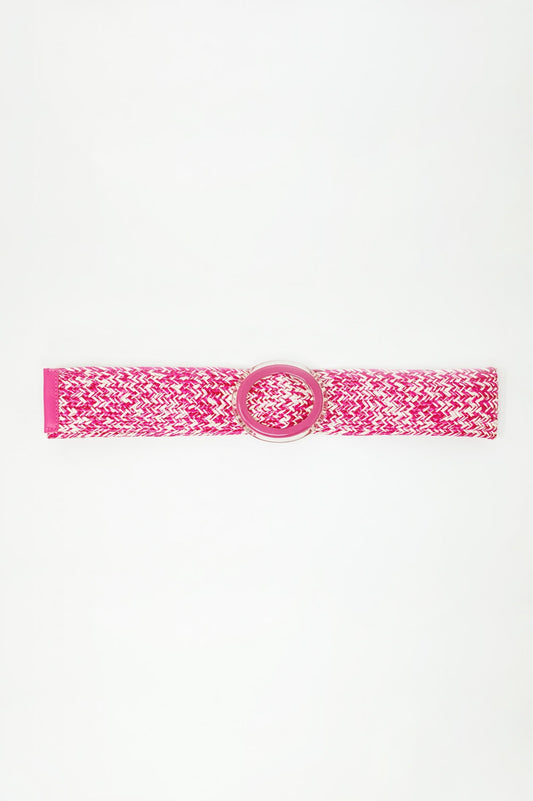 Round buckle braided belt in pink | Just Cool Beans — accesory | nan