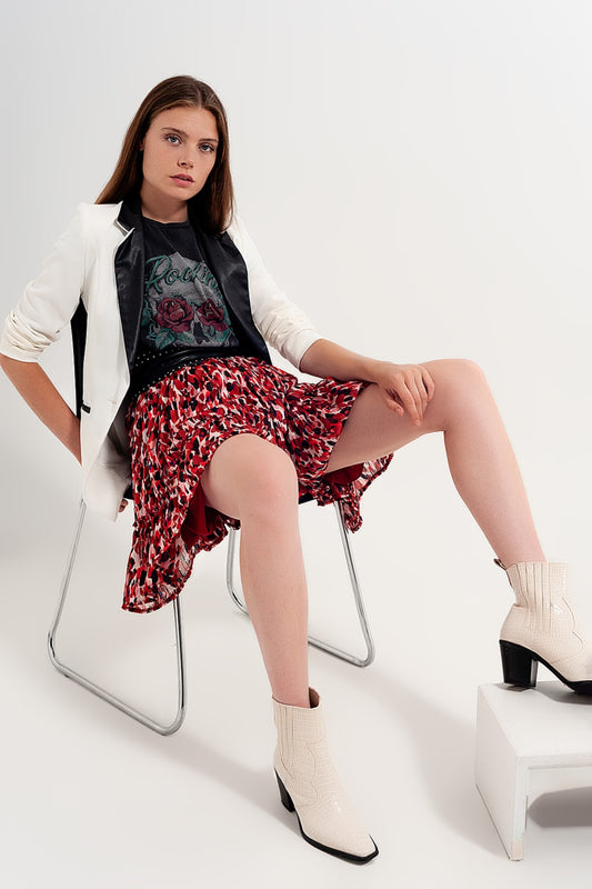 Ruffle mini skirt in animal print | Just Cool Beans — skirts