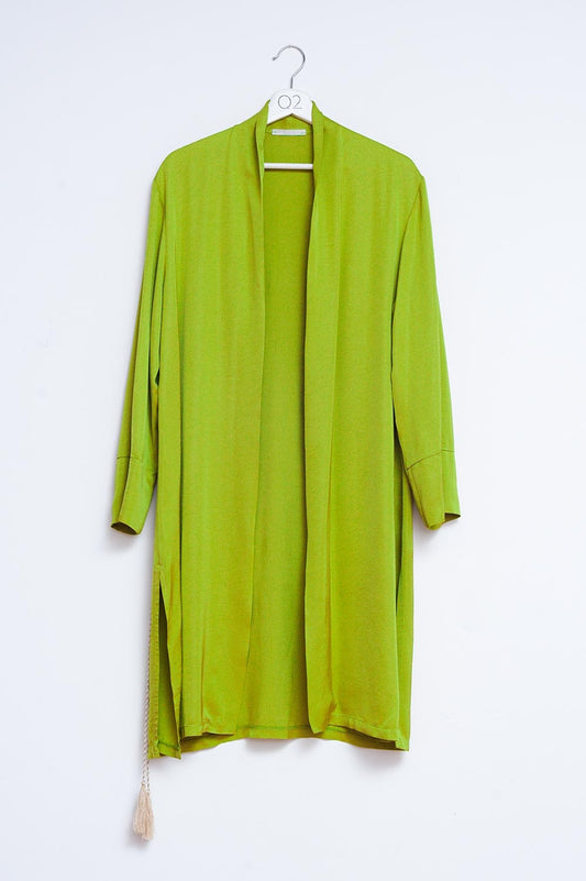 Satin kimono in green | Just Cool Beans — coats and jackets | jackets