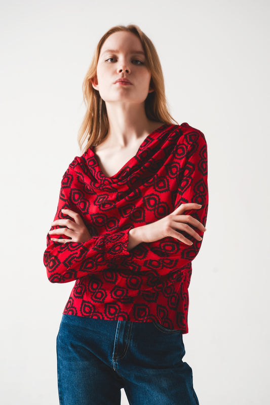 Shirred sleeve shirt in fuchsia | Just Cool Beans — tops