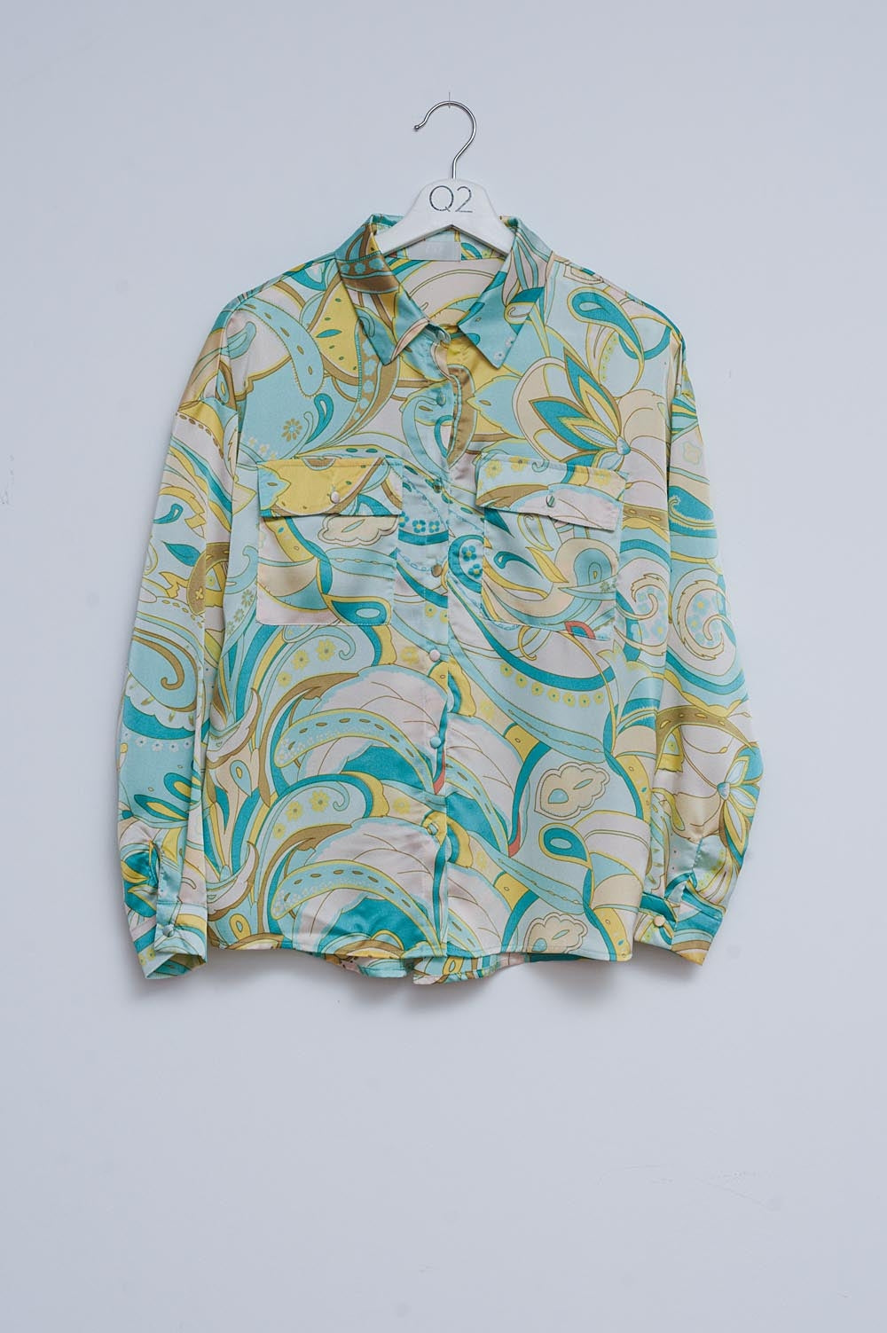 Shirt in abstract green print | Just Cool Beans — shirts | nan