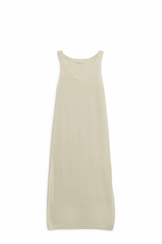 Sleeveless maxi white dress with side slit | Just Cool Beans — dresses