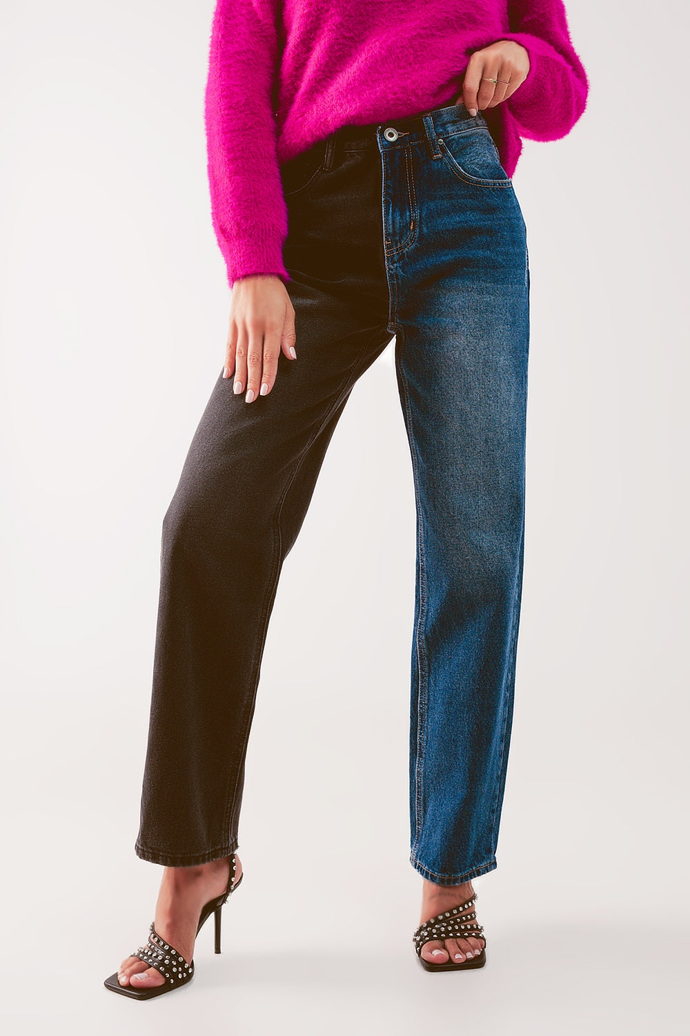 Straight leg color block jeans | Just Cool Beans — jeans | the denim shop