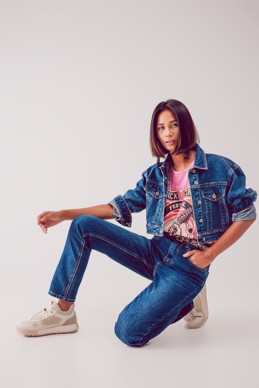 Straight leg jeans in thrift blue | Just Cool Beans — jeans | the denim shop