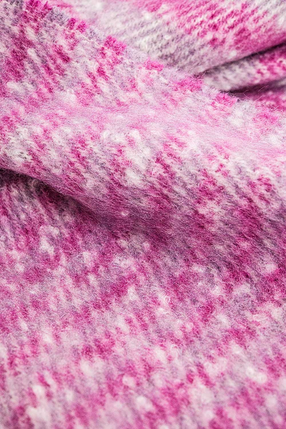 Stripy chunky scarf in lilac and purple | Just Cool Beans