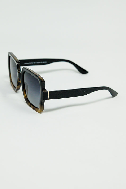 Sunglasses with a gradient print frame and black temples | Just Cool Beans