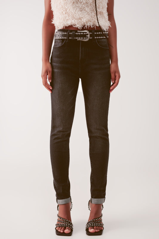 Super high waist skinny jeans in washed black | Just Cool Beans — jeans | the denim shop