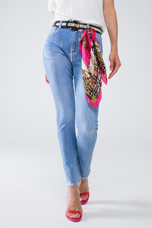 Super skinny denim jeans with metallic effect | Just Cool Beans — jeans | the denim shop