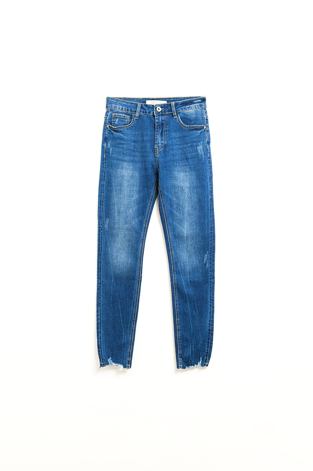 Super skinny jeans in medium wash with rips at the bottom | Just Cool Beans — jeans | the denim shop