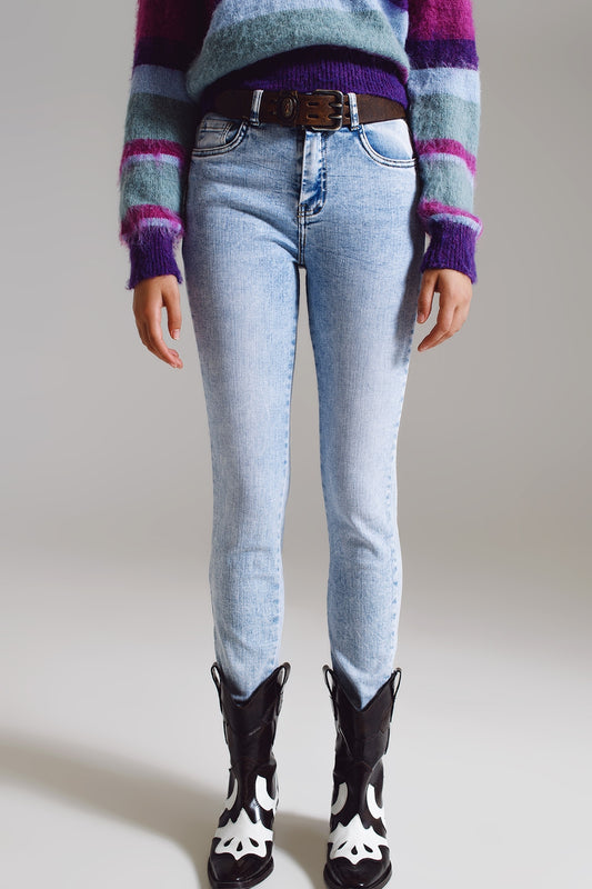 Super skinny jeans in mid rise in light blue wash | Just Cool Beans — jeans | the denim shop