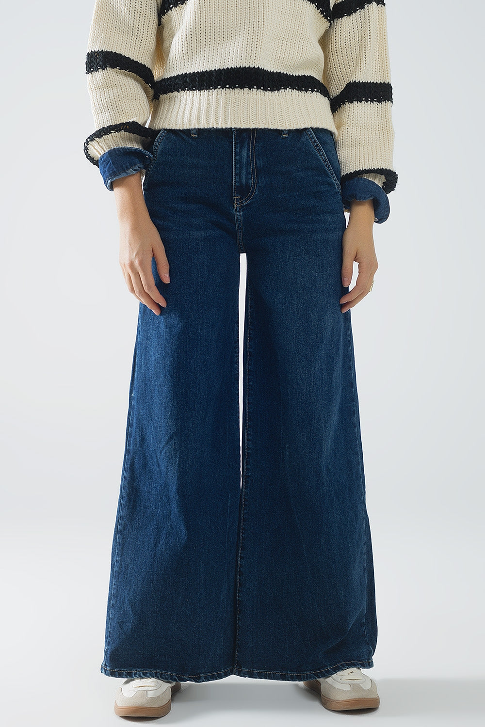Super wide leg jeans in mid-wash | Just Cool Beans — jeans | the denim shop