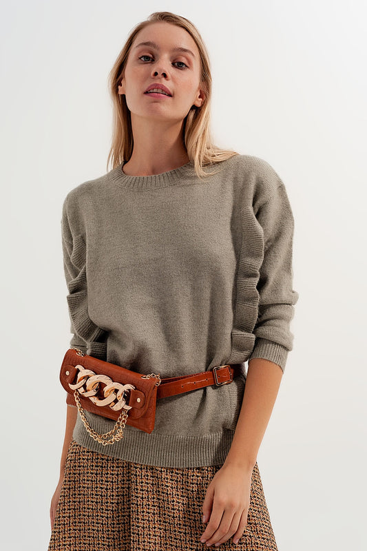 Sweater in sage green | Just Cool Beans — sweaters | tops