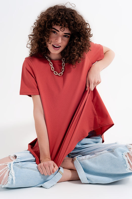 T shirt dress in orange | Just Cool Beans — tops | dresses