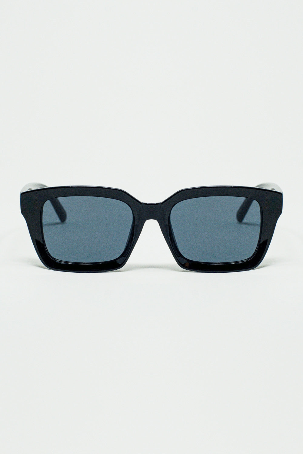 Q2 Thick Square Frame Sunglasses Chunky Retro