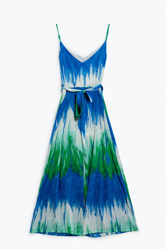 Tie-dye jumpsuit with flared legs and spaghetti straps | Just Cool Beans — dresses