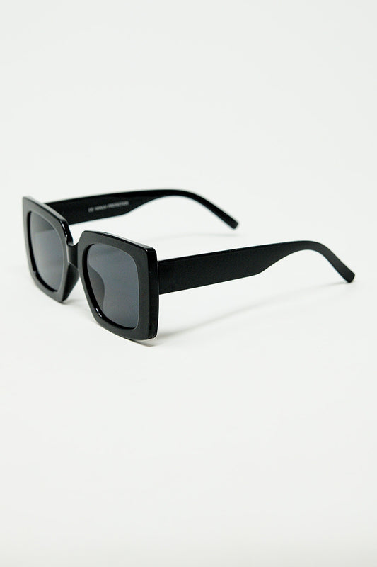 Vintage silhouette sunglasses with a subtle angled cat-eye in black | Just Cool Beans