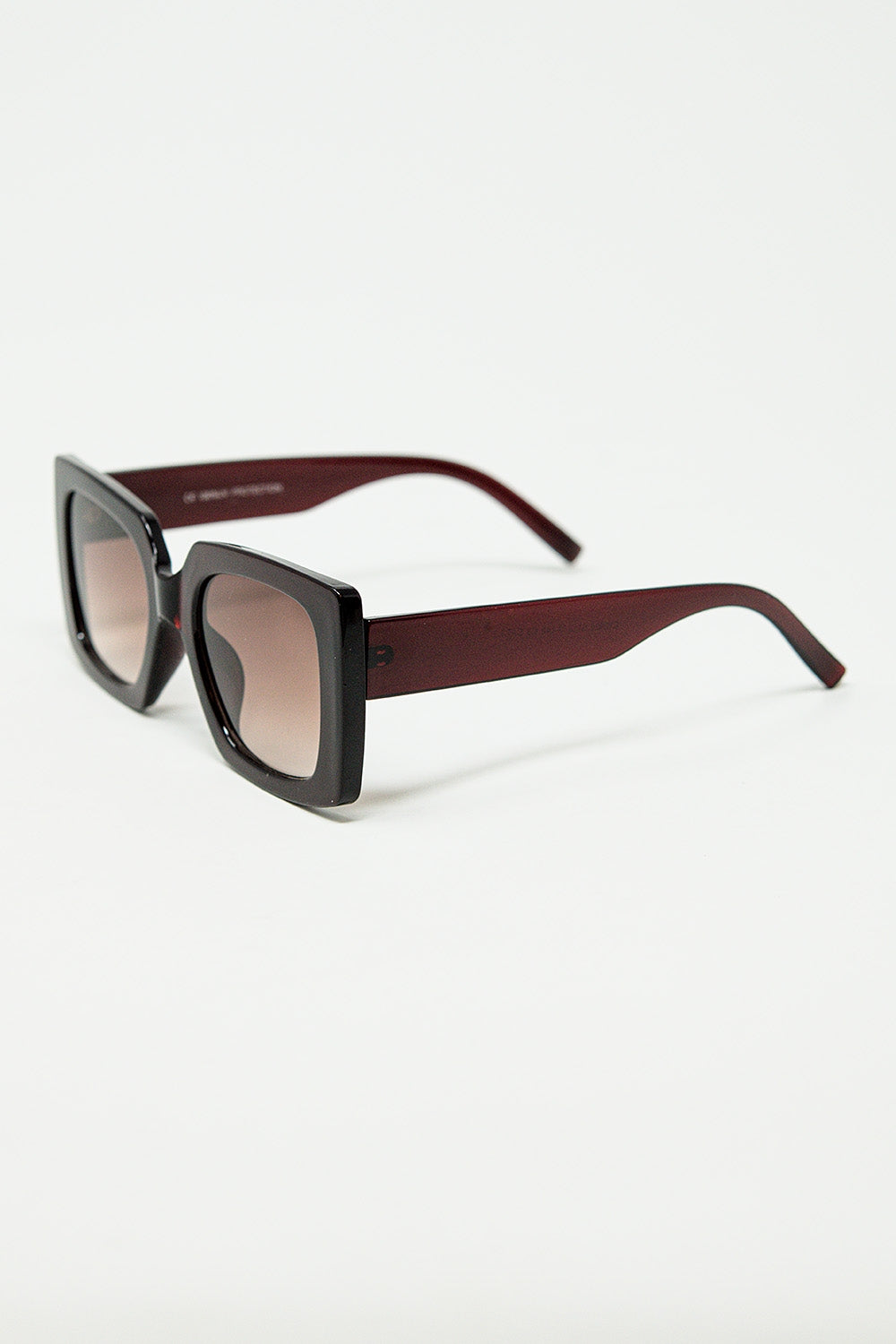 Vintage silhouette sunglasses with a subtle angled cat-eye in burgundy | Just Cool Beans