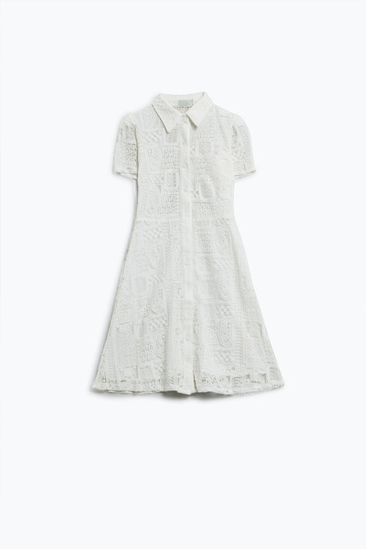 White buttoned crochet dress | Just Cool Beans — dresses