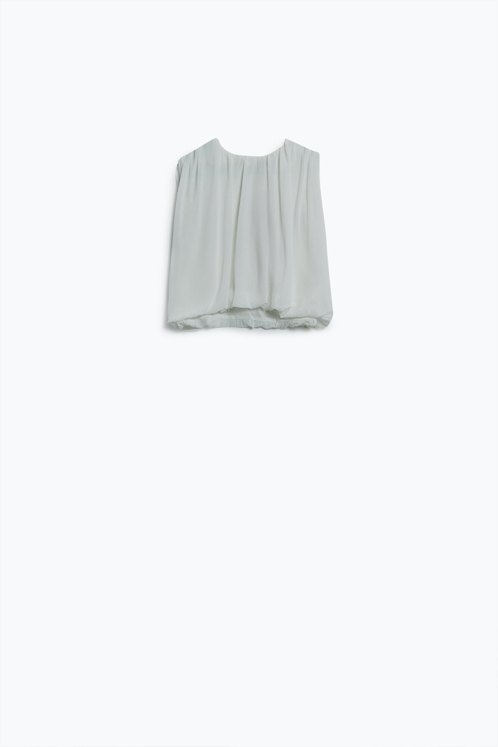 White chiffon top with ruche design | Just Cool Beans — tops